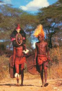 Maasai worriors  Source: postcard, Westland Sundries, Nairobi